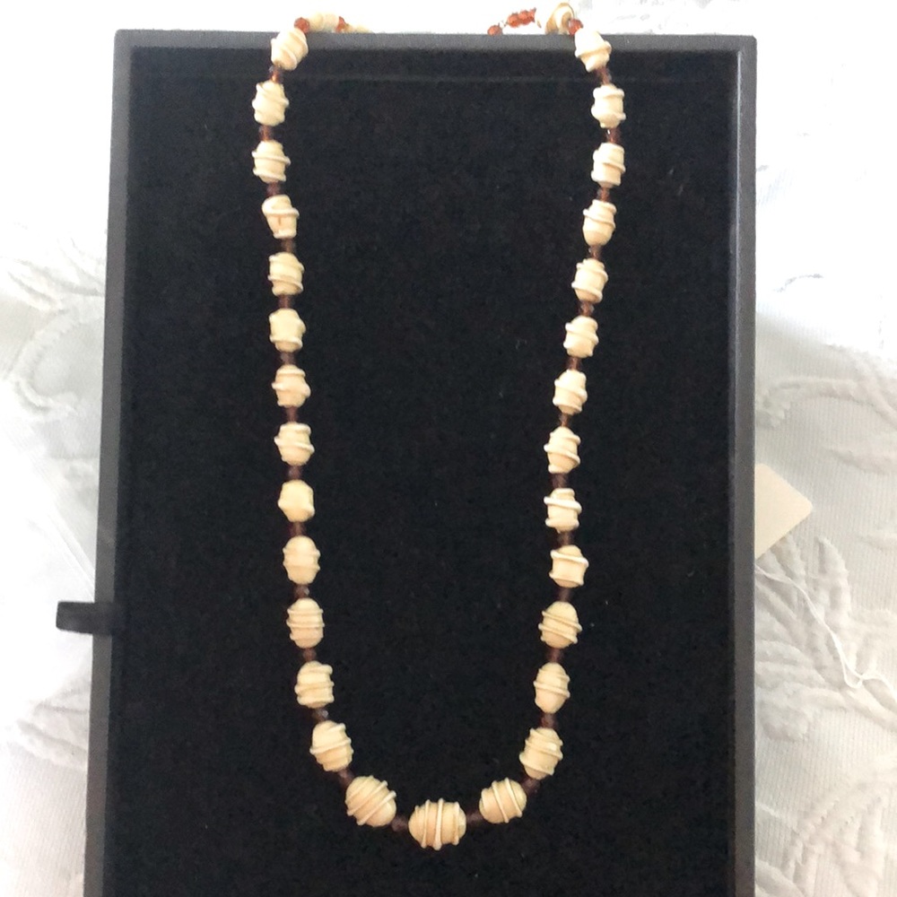 Vintage hand made glass bead necklace